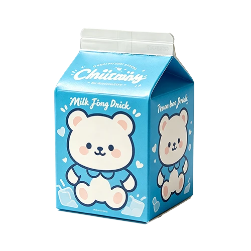 Latte dei cartoni animati in scatola
