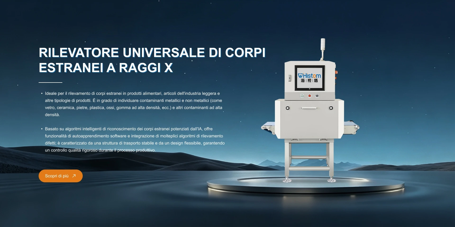 RILEVATORE UNIVERSALE DI CORPI ESTRANEI A RAGGI X