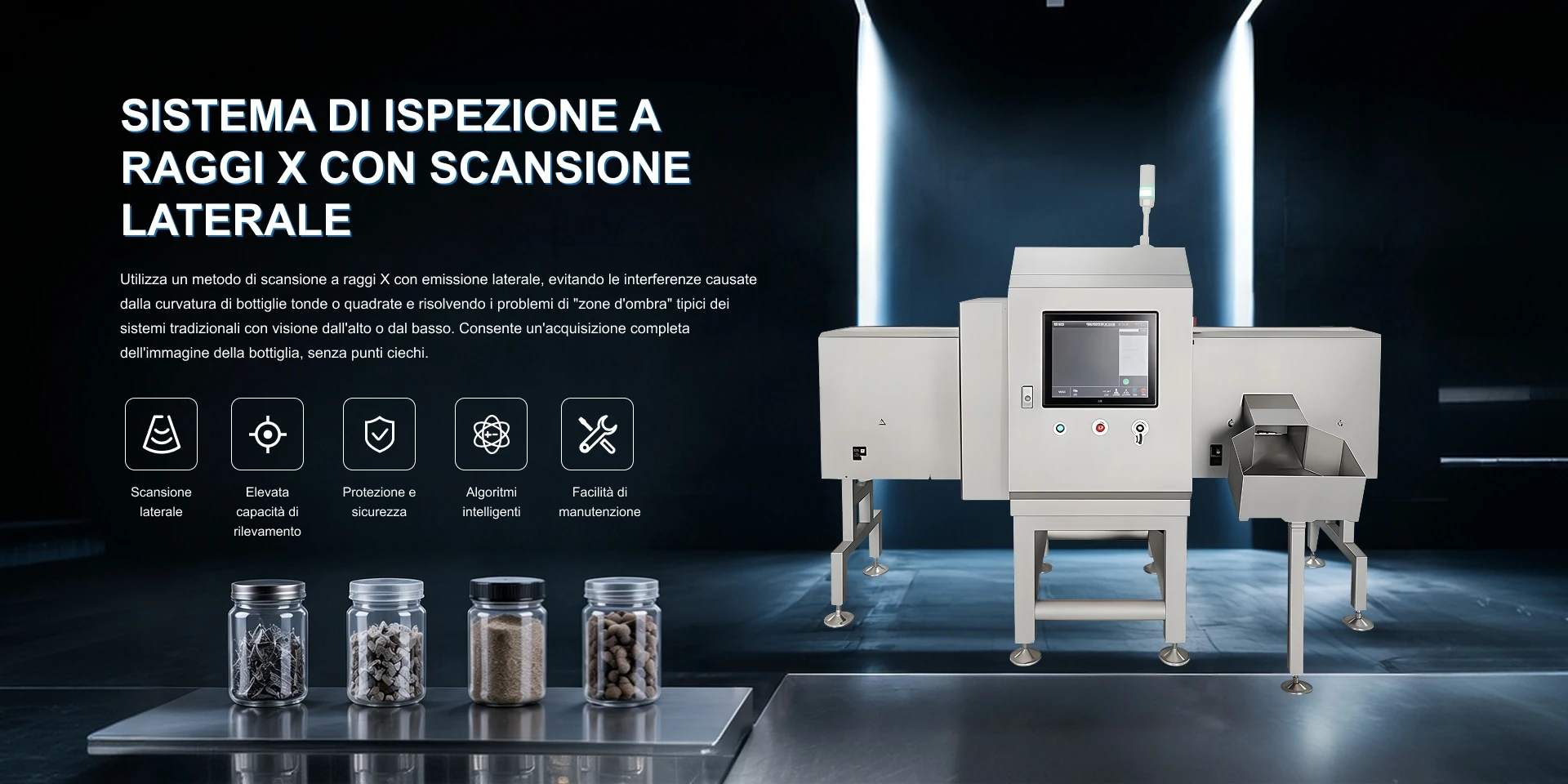 SISTEMA DI ISPEZIONE A RAGGI X CON SCANSIONE LATERALE